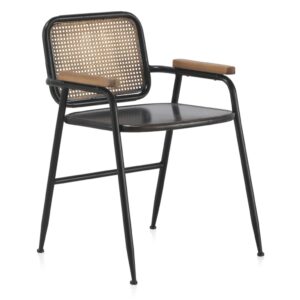 wohnli-moebel-suche-M24101547 Wohnli Möbelsuche - Sessel mit bronzefarbener Rückenlehne und schwarz Metallgestell