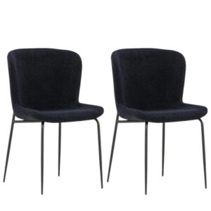 Wohnli Möbelsuche - 2er-Set Esszimmerstühle Modesto aus Teddy Bouclé
