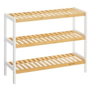wohnli-moebel-suche-M24103207 Wohnli Möbelsuche - Schuhregal 3 Ebenen – L70 cm - Holzdekor hell