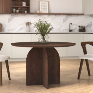 Runder Tisch aus Mangoholz 4 Plätze 120x76x120cm Holz Braun Rendez-Vous Déco Möbel Esszimmermöbel Esstische