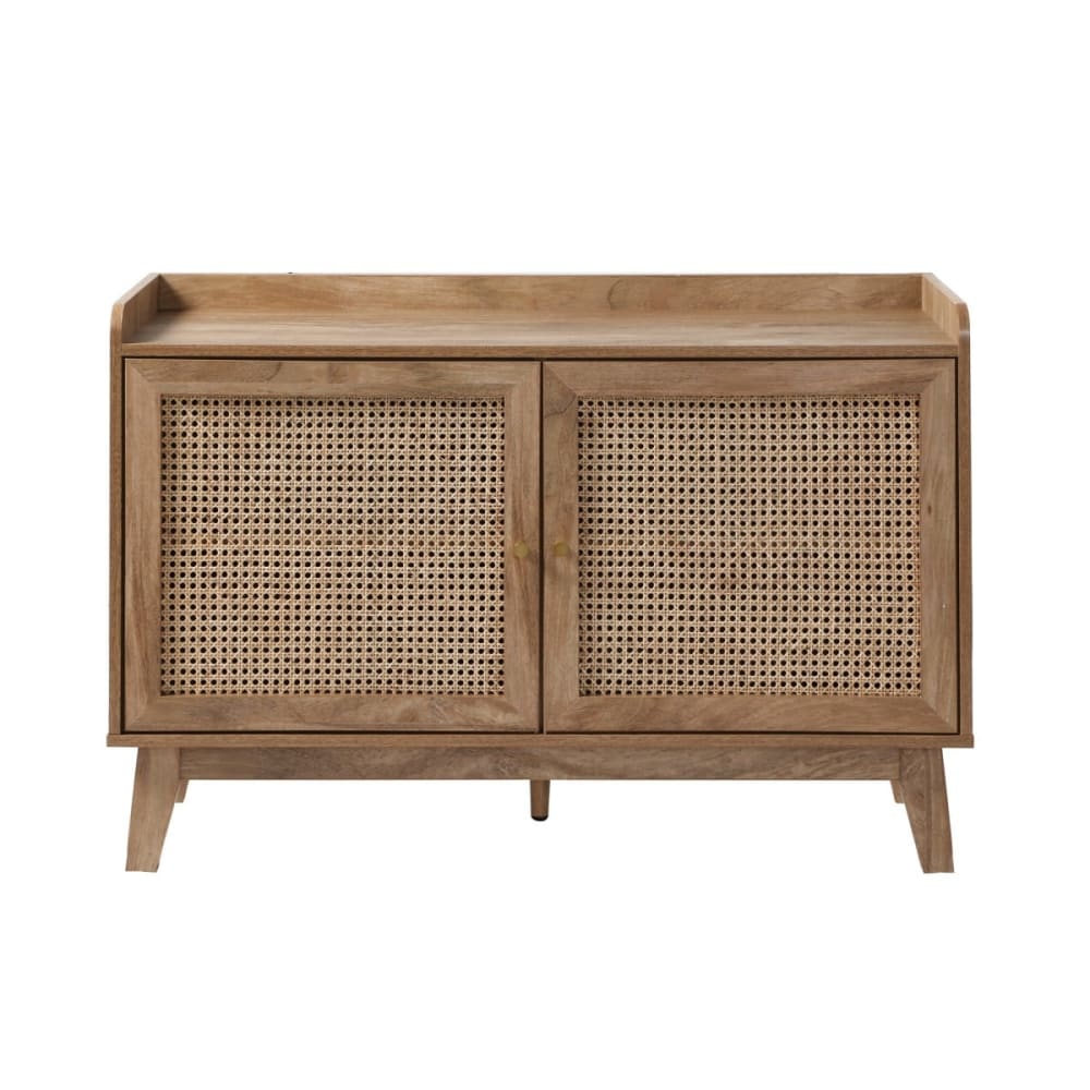 Wohnli Möbelsuche - Anrichte mit 2 Türen und Geflecht Rattan - L110 cm