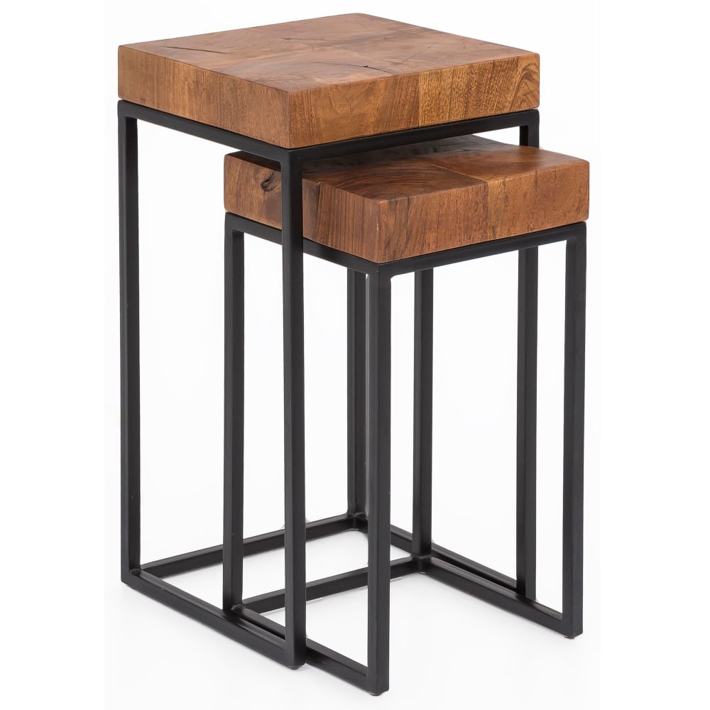 wohnli-moebel-suche-M24106704 Wohnli Möbelsuche - 2er Set Satztische aus Sheesham Massivholz