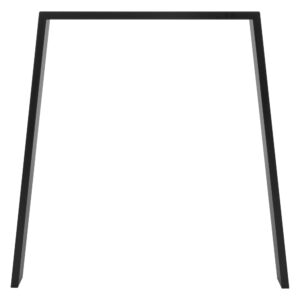 Tischbeine 2er Set Loft 75x72 cm Schwarz matt Stahl U-Form Industrial 75x72x8cm Metall Schwarz ML-Design Möbel Esszimmermöbel Esstische