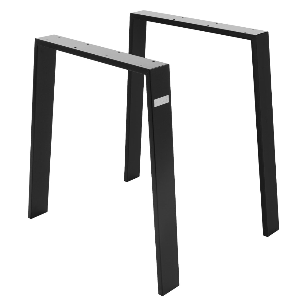 Wohnli Möbelsuche - Tischbeine 2er Set Loft 75x72 cm Schwarz matt Stahl U-Form Industrial