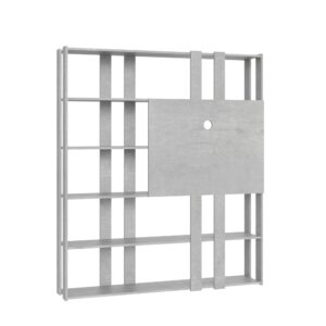 wohnli-moebel-suche-M24107928 Wohnli Möbelsuche - Bücherregal mit TV-Paneel Zement