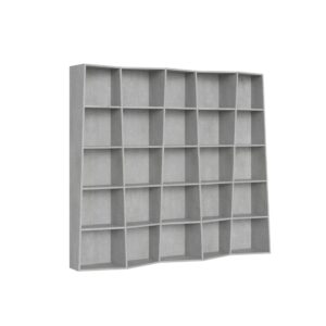 wohnli-moebel-suche-M24107929 Wohnli Möbelsuche - Modernes Bücherregal 5 Module Zement