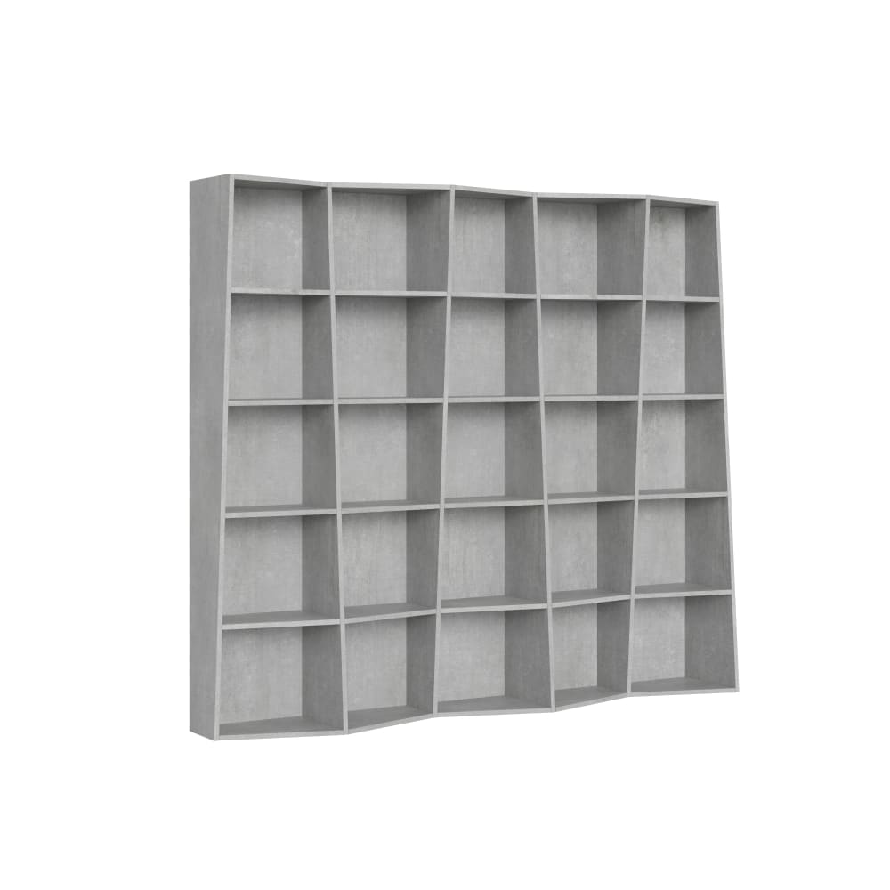 Wohnli Möbelsuche - Modernes Bücherregal 5 Module Zement