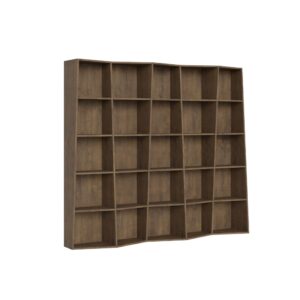 wohnli-moebel-suche-M24107934 Wohnli Möbelsuche - Modernes Bücherregal Trek 5 Module Nussbaum