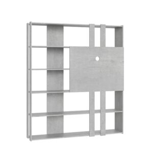 wohnli-moebel-suche-M24107941 Wohnli Möbelsuche - Bücherregal mit TV-Paneel Zement