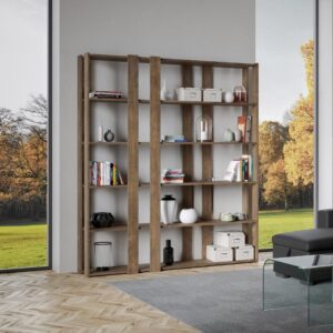 wohnli-moebel-suche-M24107943-1 Bücherregal Kato E Nussbaum 36x204x178cm Spanplatte Braun Itamoby Möbel Wohnzimmermöbel Regale