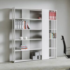 Bücherregal Esche weiß 36x204x178cm Spanplatte Weiß Itamoby Möbel Wohnzimmermöbel Regale