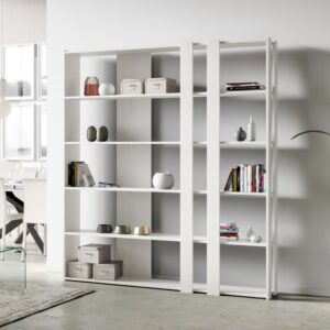Bücherregal Esche weiß 36x204x178cm Spanplatte Weiß Itamoby Möbel Wohnzimmermöbel Regale