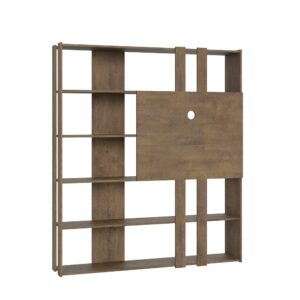 wohnli-moebel-suche-M24107958 Wohnli Möbelsuche - Bücherregal Kato L mit TV-Paneel Nussbaum