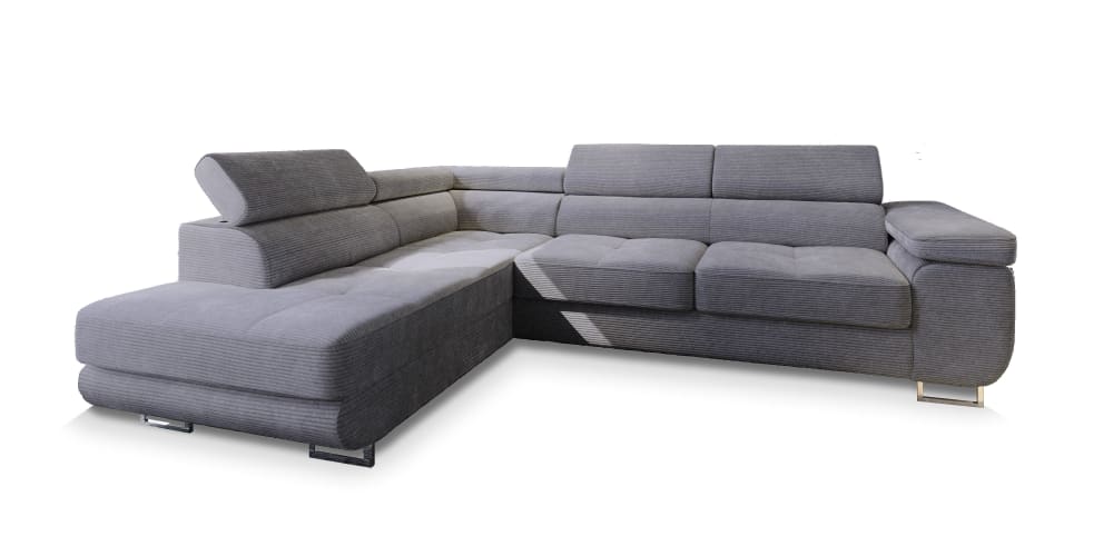 Wohnli Möbelsuche - Ecksofa mit Schlaffunktion aus Kordstoff