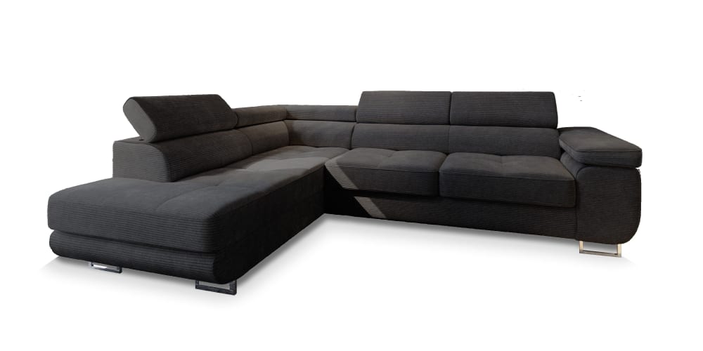 Wohnli Möbelsuche - Ecksofa mit Schlaffunktion aus Kordstoff