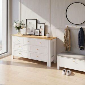 120x70x40cm Spanplatte Weiß Urban Meuble Möbel Wohnzimmermöbel Konsolentische