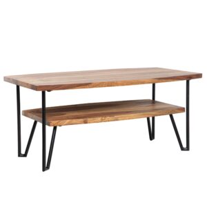 wohnli-moebel-suche-M24111006 Wohnli Möbelsuche - Couchtisch mit Ablage aus Sheesham Massivholz Braun