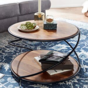 wohnli-moebel-suche-M24111108-1 58x35x58cm Holz Braun FineBuy Möbel Wohnzimmermöbel Couchtische