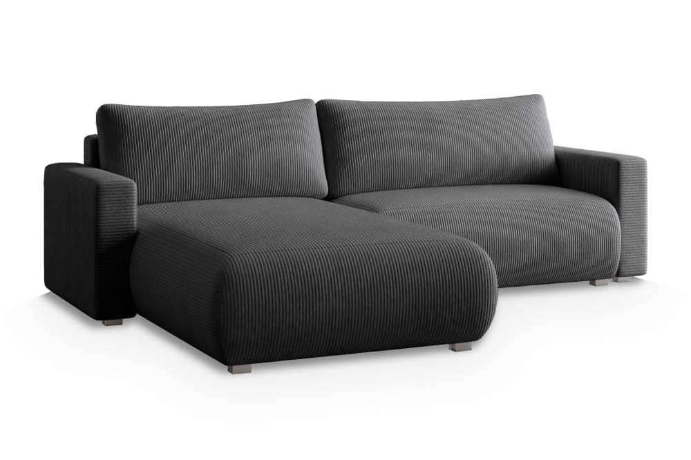 Wohnli Möbelsuche - Ecksofa mit Schlaffunktion aus Kordstoff