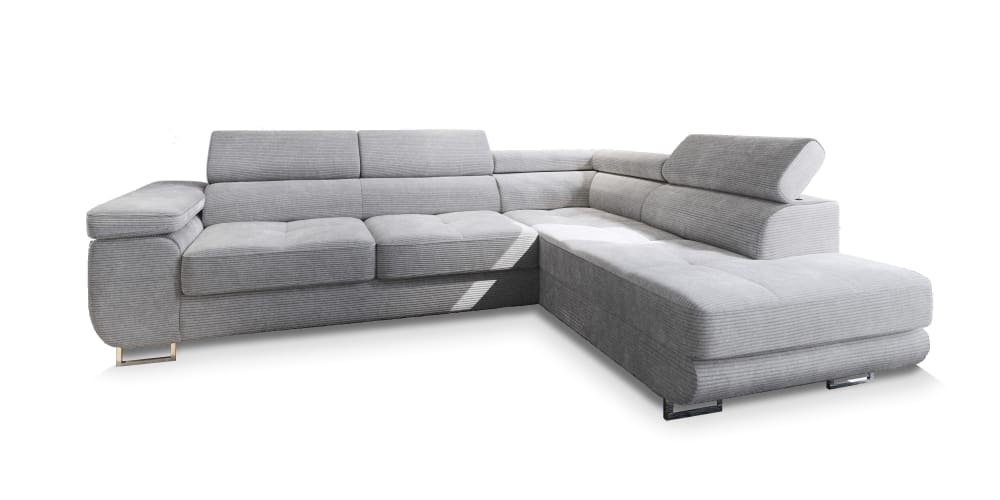 Wohnli Möbelsuche - Ecksofa mit Schlaffunktion aus Kordstoff