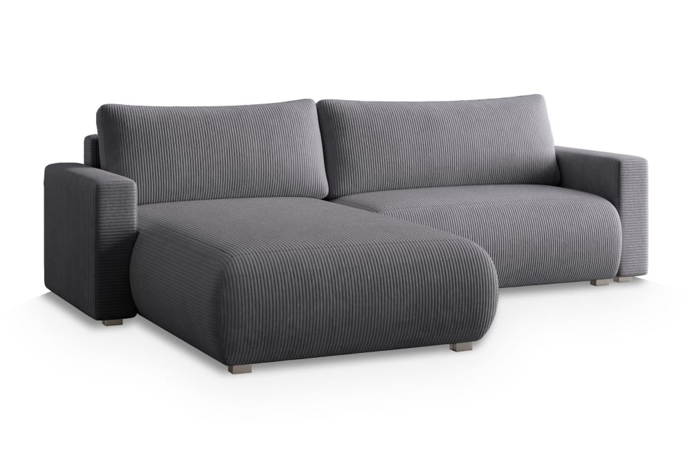 Wohnli Möbelsuche - Ecksofa mit Schlaffunktion aus Kordstoff