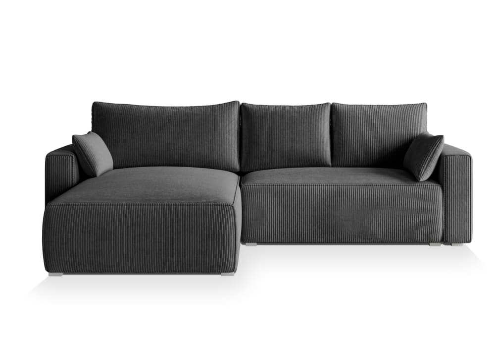 Wohnli Möbelsuche - Ecksofa mit Schlaffunktion aus Kordstoff