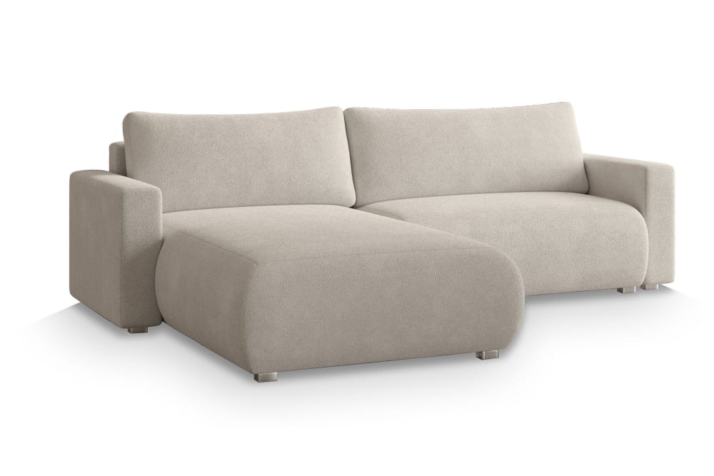 wohnli-moebel-suche-M24111369 Wohnli Möbelsuche - Ecksofa mit Schlaffunktion aus Bouclé-Stoff