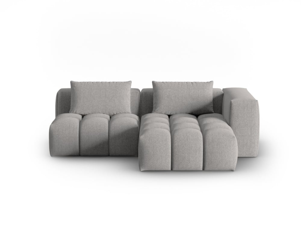 Wohnli Möbelsuche - 3-Sitzer modulares Ecksofa rechts aus strukturiertem Stoff dunkelbeige
