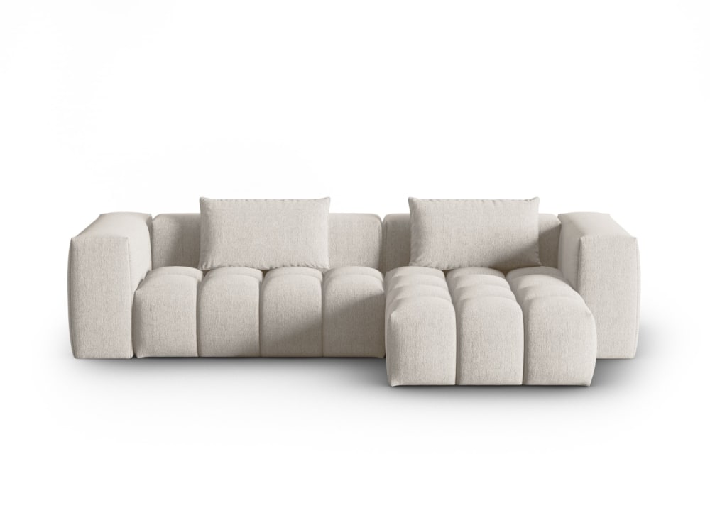 Wohnli Möbelsuche - 3-Sitzer modulares Ecksofa rechts aus strukturiertem Stoff