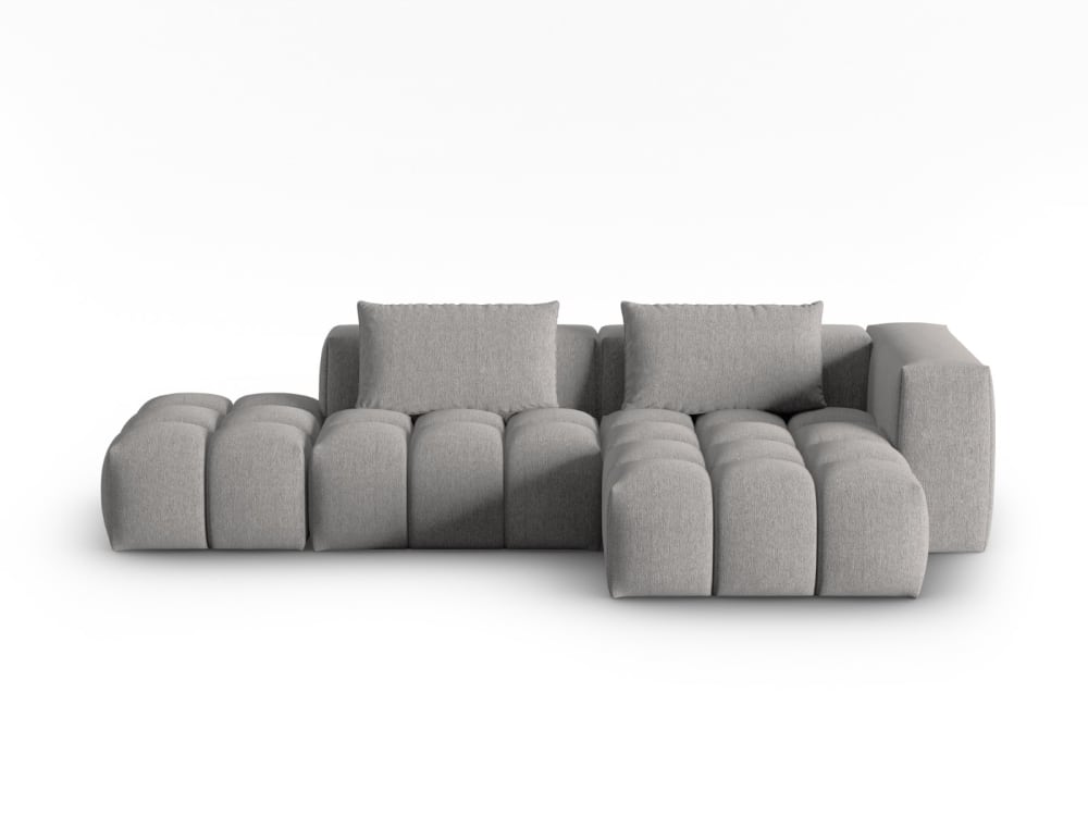 wohnli-moebel-suche-M24111901 Wohnli Möbelsuche - 4-Sitzer modulares Ecksofa rechts aus strukturiertem Stoff dunkelbeige