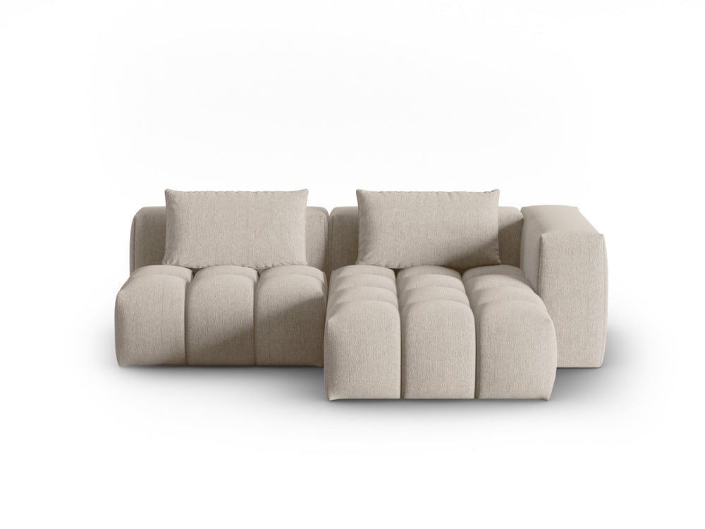 Wohnli Möbelsuche - 3-Sitzer modulares Ecksofa rechts aus strukturiertem Stoff