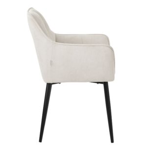 Esszimmerstuhl creme 57x90x63cm Baumwolle Taupe ML-Design Möbel Esszimmermöbel Stühle