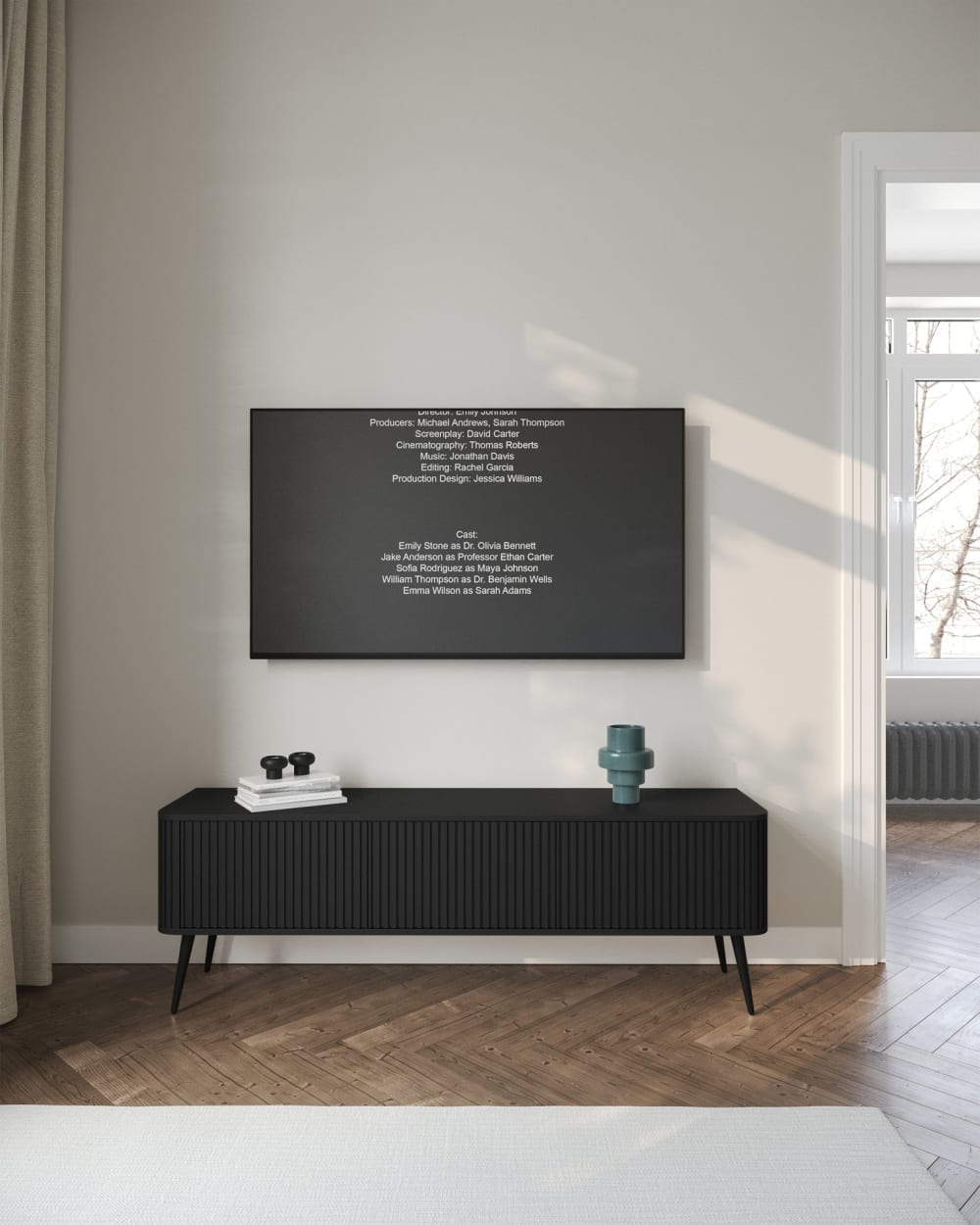 schwarz mit Metallbeinen 163 cm