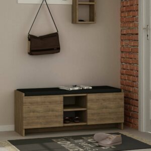 wohnli-moebel-suche-M24113466-1 Schuhschrank Eiche Holzoptik 110x37h43 cm 110x43x37cm Holz Braun Dmora Möbel Flurmöbel Schuhschränke