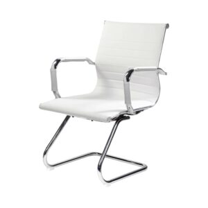 Weißer Metallstuhl 62x54h89 cm 62x89x54cm Metall Weiß Dmora Möbel Büromöbel Bürostühle