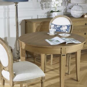 Eichentisch für 4 Personen Beige 100x76x100cm Holz Beige Robin des Bois Möbel Esszimmermöbel Esstische