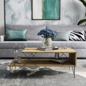 wohnli-moebel-suche-M24115912-1 Couchtisch Design 100x40x50cm Spanplatte Braun Concept Usine Möbel Wohnzimmermöbel Couchtische