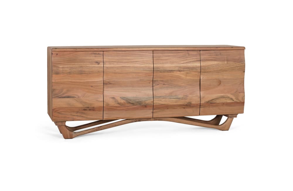 Handgefertigtes Sideboard aus Akazienholz 170 cm 170x76x40cm Holz Braun GINER Y COLOMER Möbel Esszimmermöbel Sideboards, Highboards & niedrige Anrichten