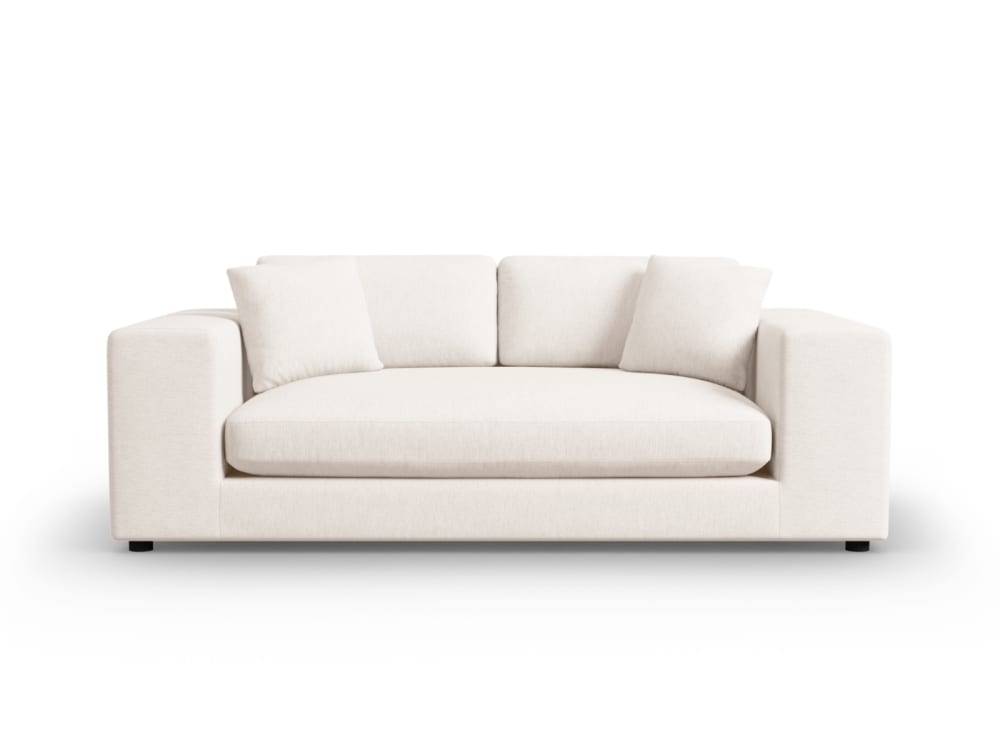 Wohnli Möbelsuche - 3-Sitzer Sofa aus strukturiertem Stoff weiß