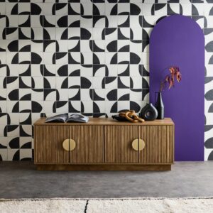 Exotisches TV-Möbel Mangoholz-Look 140x48x40cm Spanplatte Braun sweeek Möbel Wohnzimmermöbel TV-Möbel