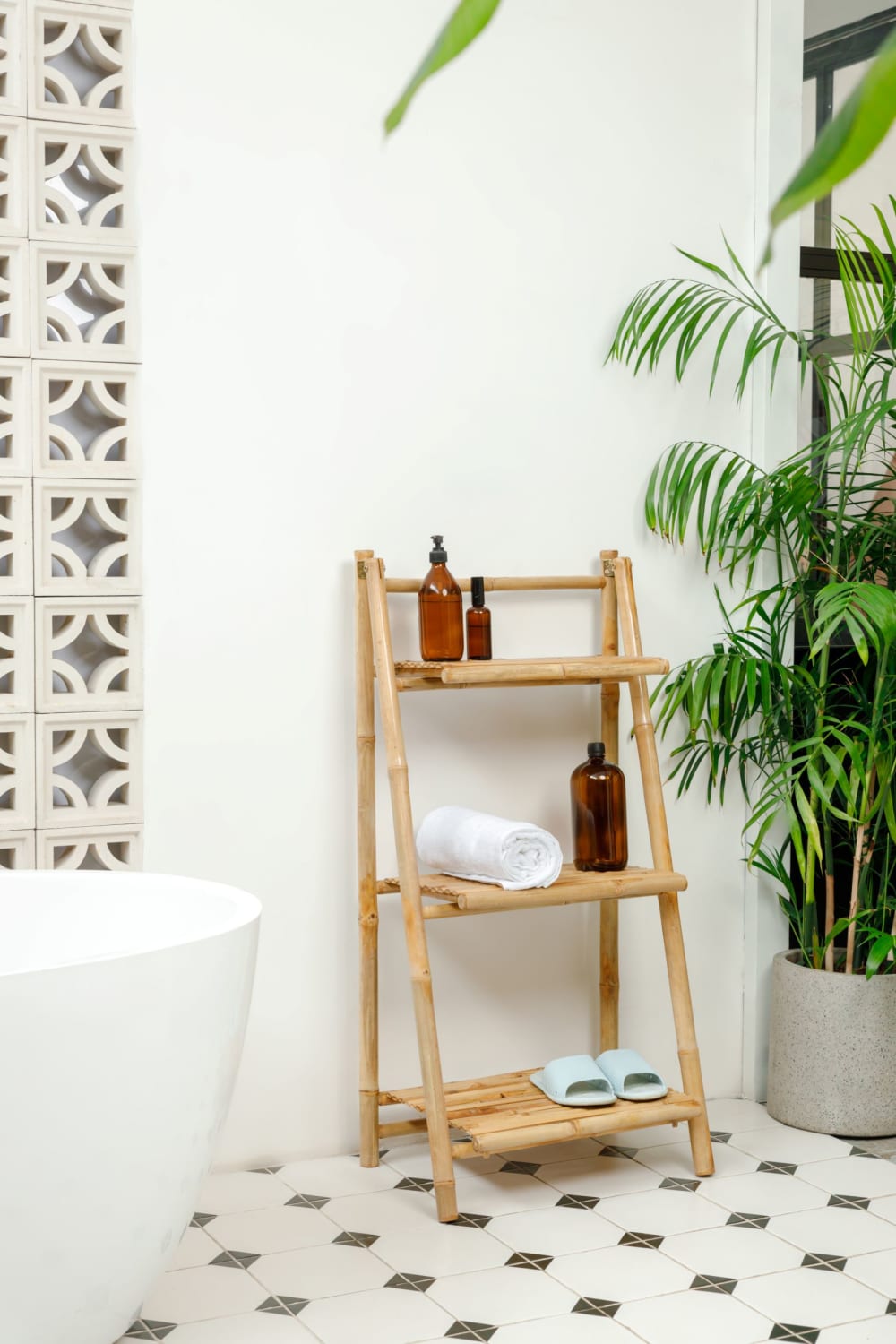 Bücherregal aus Bambuholz 36x108x53cm Holz Braun Nordlys Möbel Wohnzimmermöbel Bücherregale