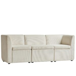 wohnli-moebel-suche-M24118952 Wohnli Möbelsuche - Modulares Sofa (3-Sitzer) aus Cordsamt Beige