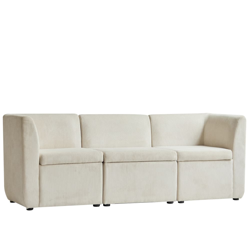 Wohnli Möbelsuche - Modulares Sofa (3-Sitzer) aus Cordsamt Beige