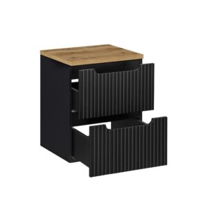 Schwarz und Holzoptik