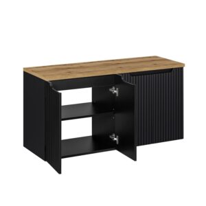 Schwarz und Holzoptik