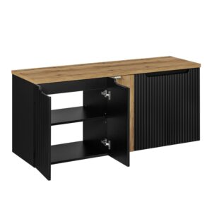 Schwarz und Holzoptik