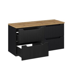 Schwarz und Holzoptik