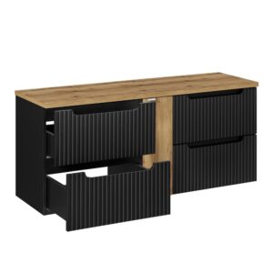 Schwarz und Holzoptik