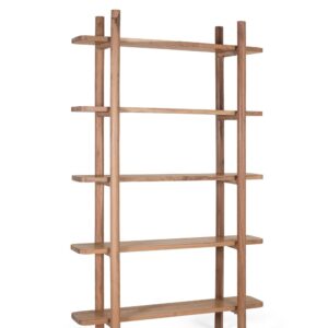 wohnli-moebel-suche-M24119156-1 Handgefertigtes Bücherregal aus Akazienholz 110 cm 110x180x30cm Holz Braun GINER Y COLOMER Möbel Wohnzimmermöbel Regale