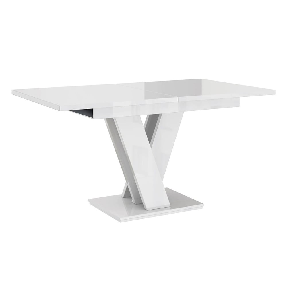 Wohnli Möbelsuche - Xandriel - table à manger extensible - blanc - 4 à 6 personnes